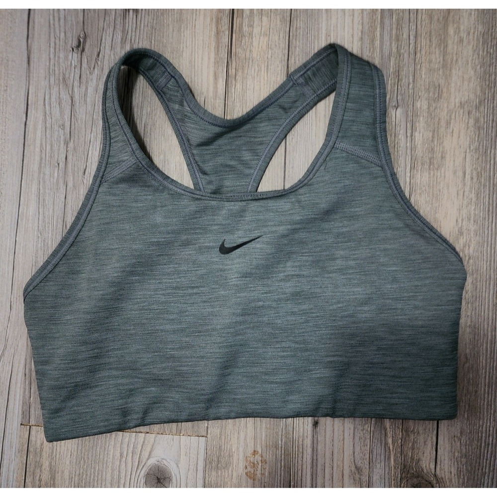 Nike Dri-FIT Sports Bra Medium Support Workout Fitness Gray M‎